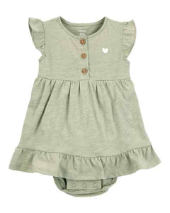 Carter's Baby Girl Green Sunsuit