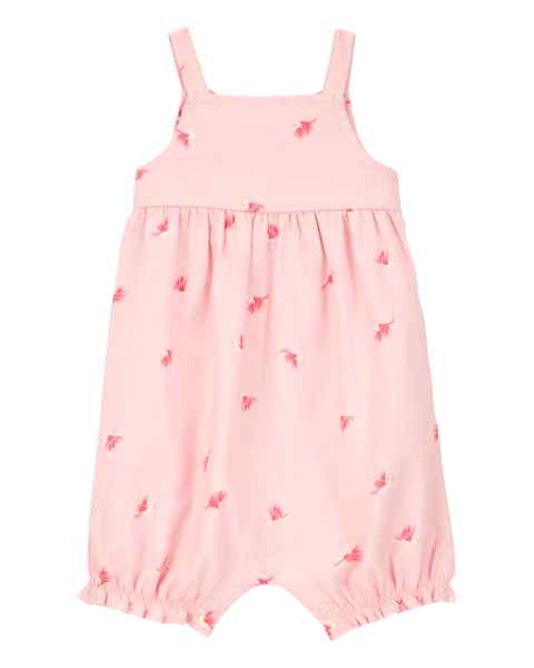 Carter's Baby Girl Pink Bird Print Romper