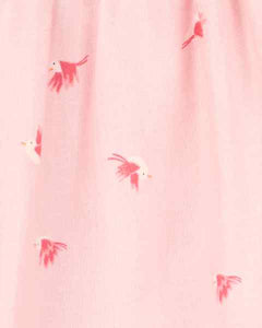 Carter's Baby Girl Pink Bird Print Romper