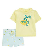 Carter's 2pc Baby Boy Yellow Lemon Swim Set