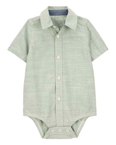 OshKosh Baby Boy Green Bodysuit Shirt