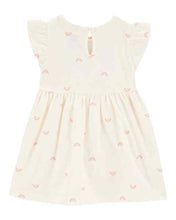 Load image into Gallery viewer, Carter&#39;s 2pc Baby Girl Rainbow Pink Romper/ Ivory Dress Set
