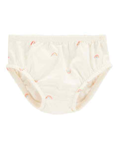 Carter's 2pc Baby Girl Rainbow Pink Romper/ Ivory Dress Set