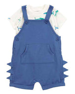 Carter's 2pc Baby Boy Blue Shortall and Tee Set