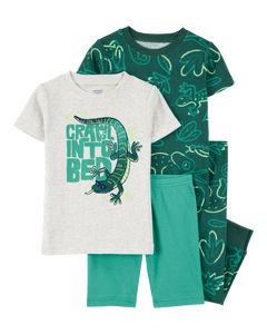 Carter's 4pc Baby Boy Crawl into Bed Snug Fit Cotton Pajama Set