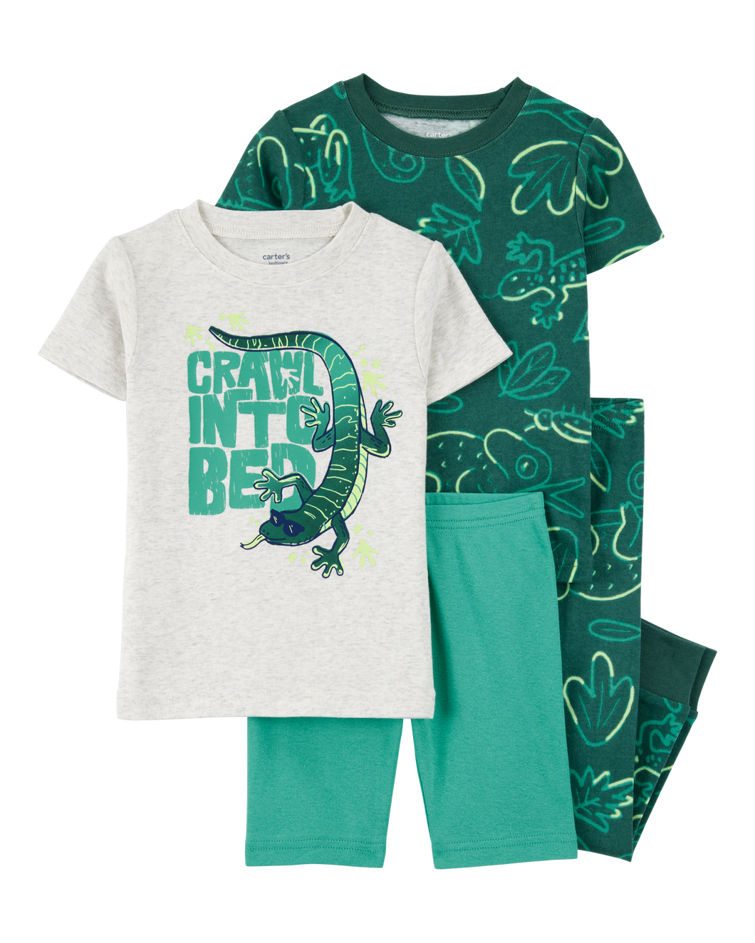 Carter's 4pc Baby Boy Crawl into Bed Snug Fit Cotton Pajama Set