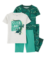 Carter's 4pc Baby Boy Crawl into Bed Snug Fit Cotton Pajama Set