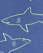 Afbeelding in Gallery-weergave laden, Carter&#39;s 4pc Baby Boy Shark Print Snug Fit Cotton Pajama Set
