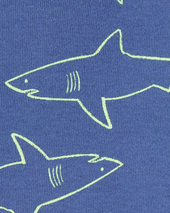 Carter's 4pc Baby Boy Shark Print Snug Fit Cotton Pajama Set