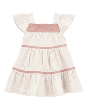 Carregar imagem no visualizador da galeria, Carter&#39;s Baby Girl Brown Tiered Dress Set
