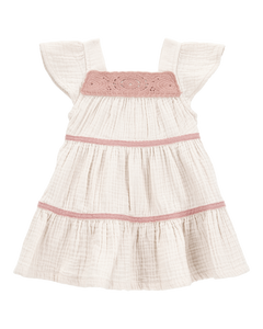 Carter's Baby Girl Brown Tiered Dress Set