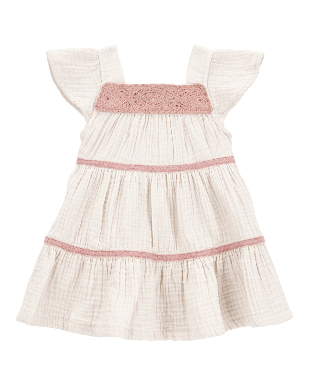 Carter's Baby Girl Brown Tiered Dress Set