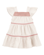 Carter's Baby Girl Brown Tiered Dress Set