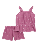 Carter's 2pc Baby Girl Floral Top & Shorts Set