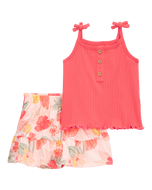 Carter's 2pc Baby Girl Top & Floral Skort Set