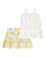 Carter's 2pc Baby Girl White Top & Lemon Skort Set