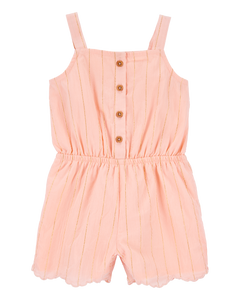 Carter's Baby Girl Gold Lines Romper