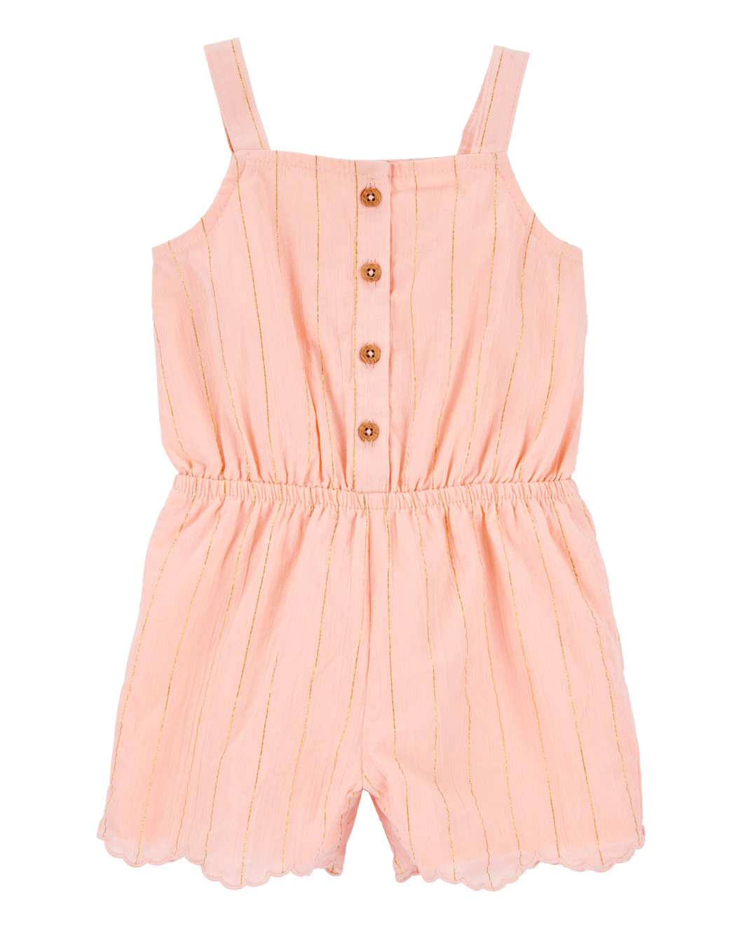 Carter's Baby Girl Gold Lines Romper