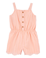 Carter's Baby Girl Gold Lines Romper