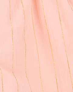 Carter's Baby Girl Gold Lines Romper