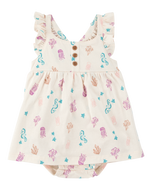 Carter's Baby Girl Sea Animals Print Sunsuit