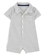 Carter's 1pc Baby Boy Striped Button-Front Romper