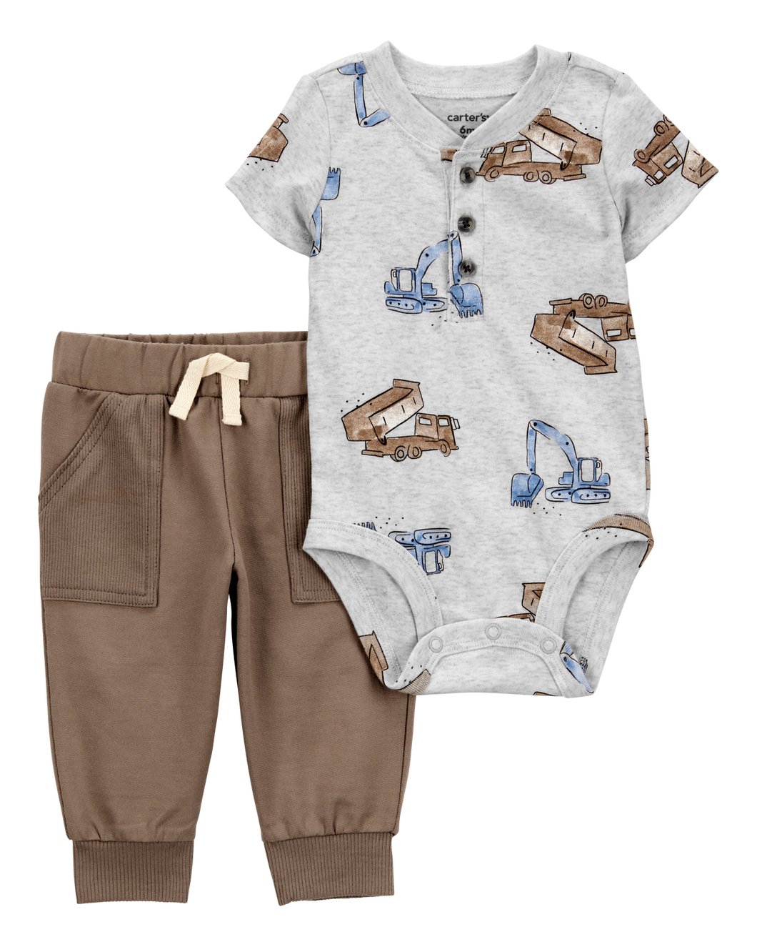 Carter's 2pc Baby Boy Construction Bodysuit & Pants Set