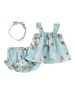 Carter's 3pc Baby Girl Blue Floral Set