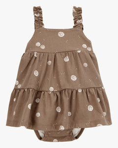 Carter's Baby Girl Brown Sand Dollar Print Sunsuit