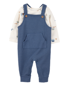 Carter's 2pc Baby Boy Blue Overall & Tee Set