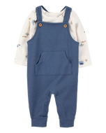 Carter's 2pc Baby Boy Blue Overall & Tee Set