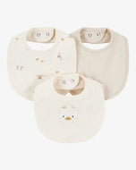Babadores bandana femininos Carter's 3 peças - flores amarelas