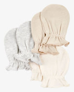 Carter's 3pk Baby Neutral Ivory/ Heather Mittens (0-3M)
