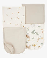 Carter's 4pc Baby Neutral Burp Cloths - Ivory/ Brown
