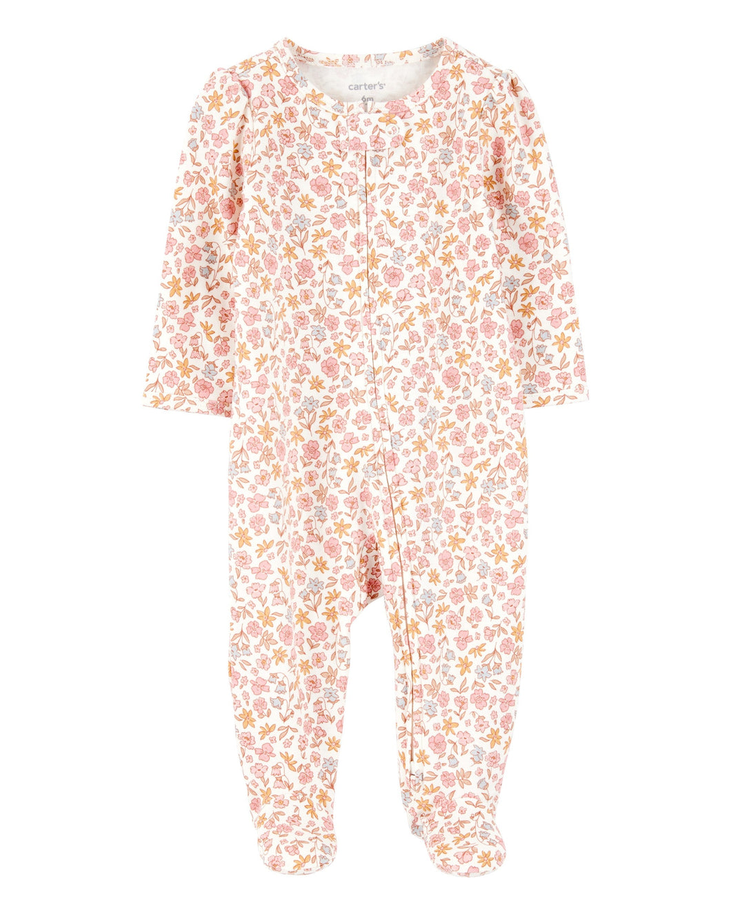 Carter's Baby Girl Floral 2-Way Zip-Up Footie Coverall Sleepwear