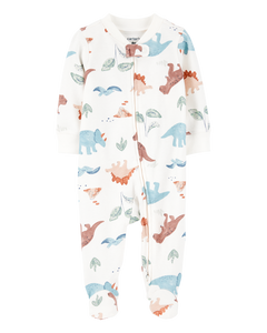 Carter's Baby Boy Dino 2-Way Zip-Up Footie Coverall Sleepwear