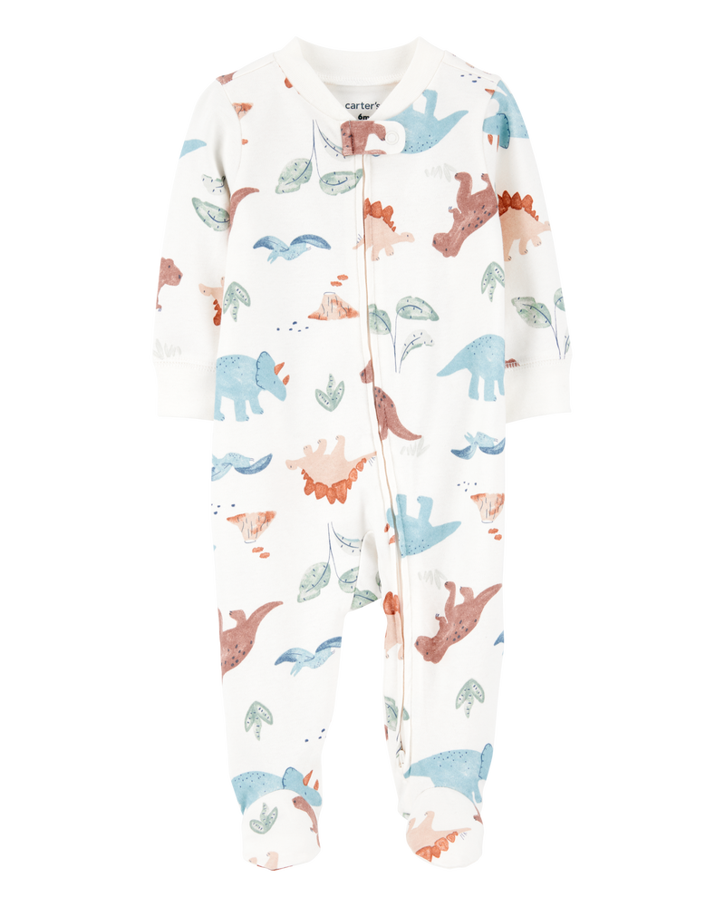 Carter's Baby Boy Dino 2-Way Zip-Up Footie Coverall Sleepwear