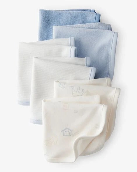 Carter's 6pk Baby Boy Blue Washcloths