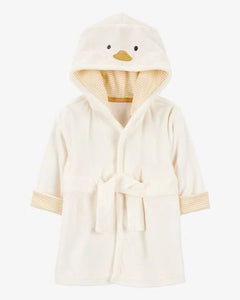 Carter's Baby Neutral Ivory Chick Hooded Terry Robe (0-9M)