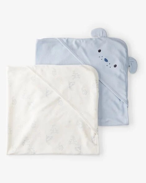 Carter's 2pc Baby Boy Hooded Towels - Blue