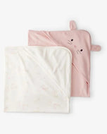 Carter's 2pc Baby Girl Hooded Towels - Pink