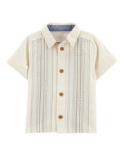 Carregar imagem no visualizador da galeria, OshKosh Baby Boy Ivory Geo Print Shirt
