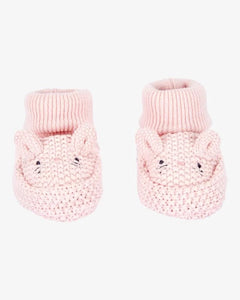 Carter's Baby Girl Pink Bunny Crochet Bootie Socks