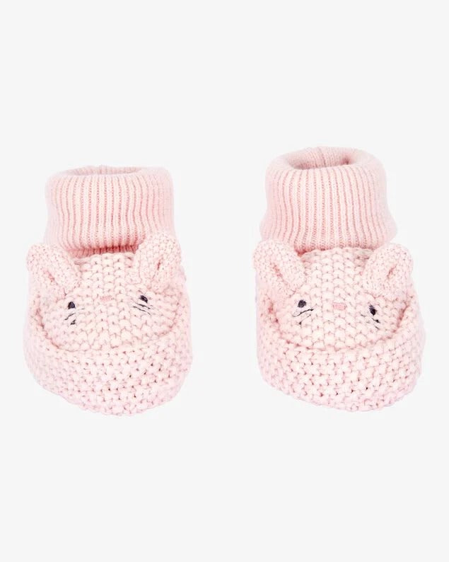 Carter's Baby Girl Pink Bunny Crochet Bootie Socks