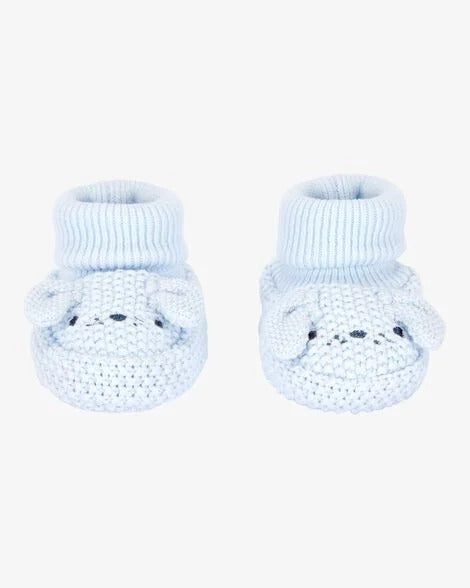 Carter's Baby Boy Blue Puppy Crochet Bootie Socks