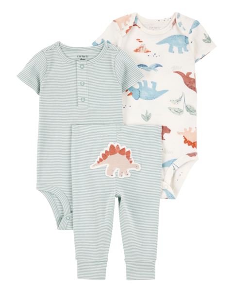 Carter's 3pc Baby Boy Dino Bodysuits and Pants Set