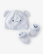 Carter's 2pk Baby Boy Blue Puppy Crochet Booties and Hat (0-3M)