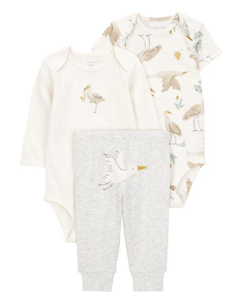 Carter's 3pc Baby Neutral Birds Bodysuits and Pants Set