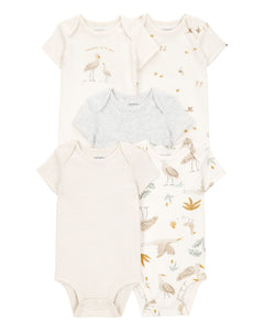 Carter's 5pc Baby Neutral Birds Bodysuit Set