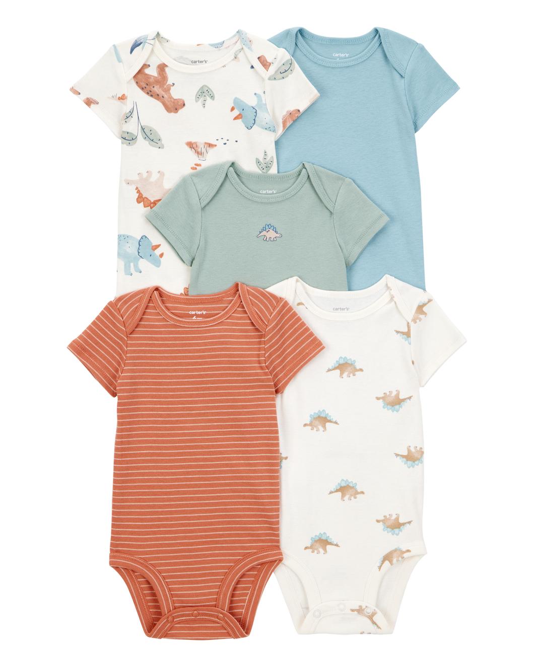 Carter's 5pc Baby Boy Dino Bodysuit Set